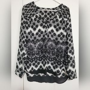 Black Rain Tunic Top